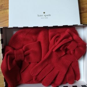 Kate Spade Dorothy Bow Beanie and Gloves box set
